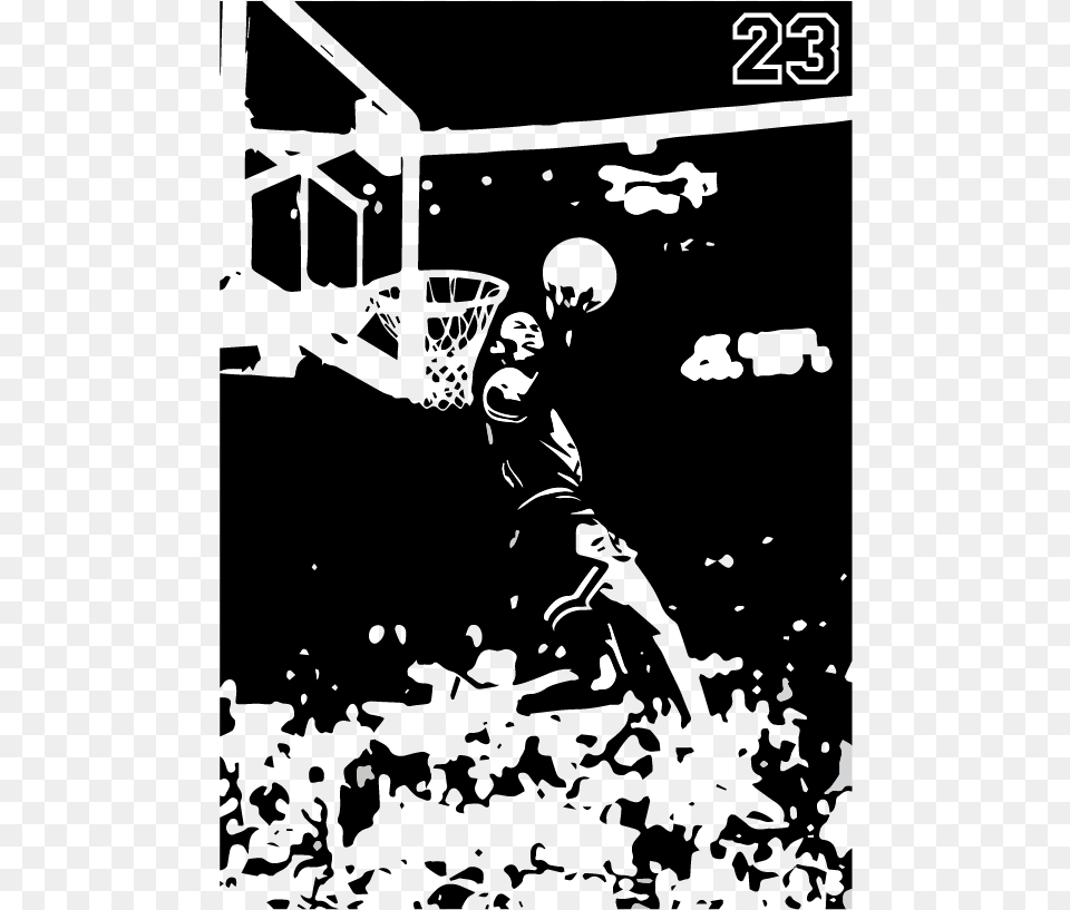 The Greatest Basketball Player Of All Time Michael Michael Jordan Basketball Star Art 32x24 Poster Decor, Stencil, Baby, Person, Silhouette Png