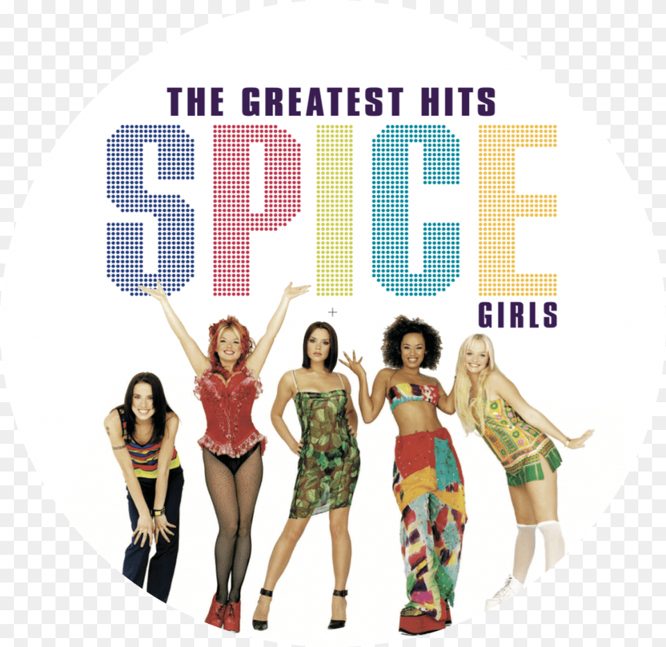 The Greatest Hits Vinyl Is Available Now Spice Girls Greatest Hits Picture Disc, Adult, Person, Woman, Female Png