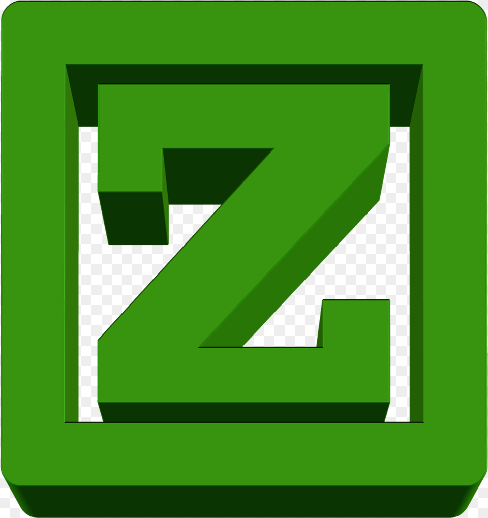 The Green Abc Letter Z In The Green Frame Phonetic Sound Ending With Z, Text, Number, Symbol Free Png Download