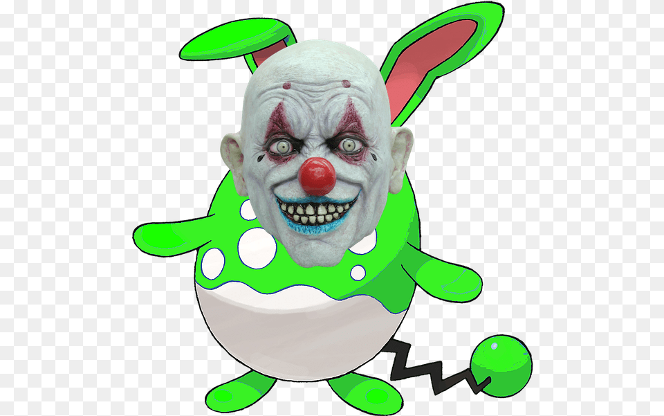 The Green Azumarill Is A Clown By Thegreenazumarill Creepy Clown Mask, Baby, Performer, Person, Face Png Image
