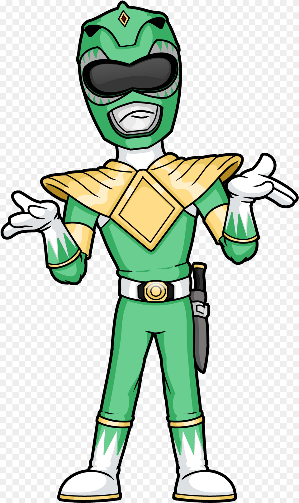 The Green Power Ranger Power Ranger Dibujo Animado, Clothing, Costume, Person, Face Png Image
