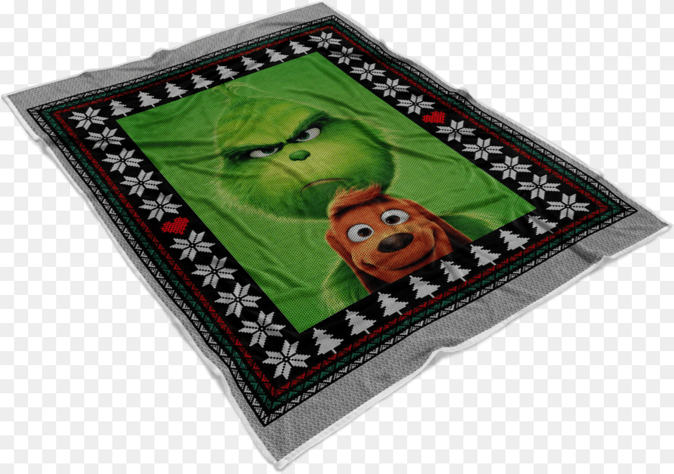 The Grinch Fleece Blanket Eurasian Red Squirrel, Home Decor, Cushion, Accessories, Bandana Png Image