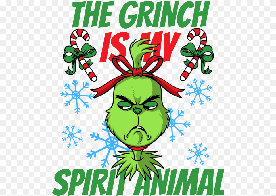 The Grinch Is My Spirit Animal Grinch, Green, Elf, Publication, Graphics Free Png Download