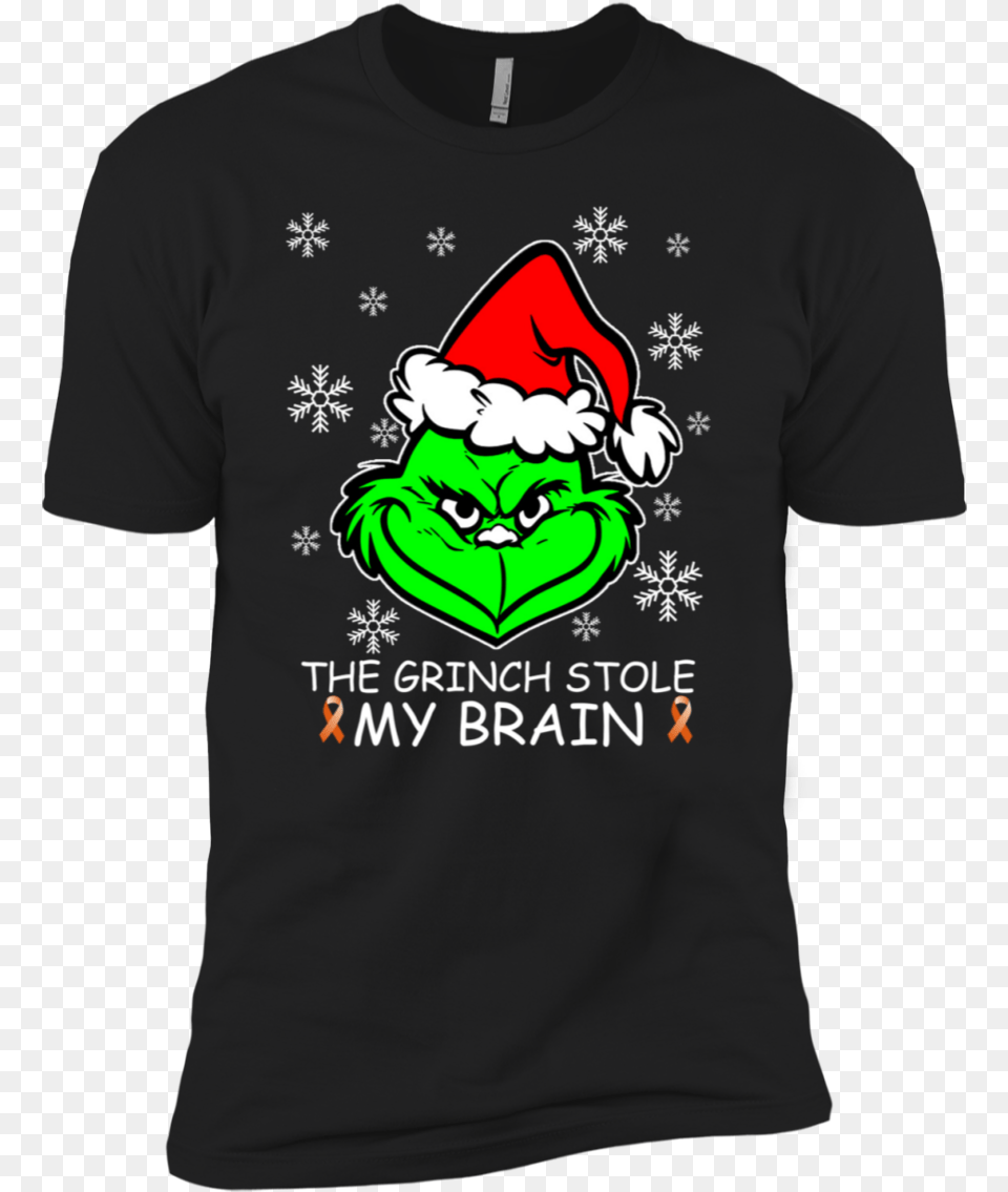 The Grinch Stole My Brain Multiple Sclerosis Shirt, Clothing, T-shirt, Baby, Person Free Png Download