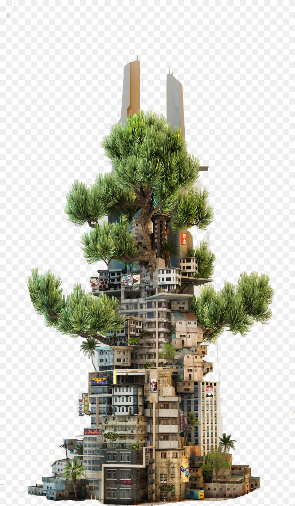 The Growing Building Image Architectural Design 1080, Urban, Tree, City, Potted Plant Png