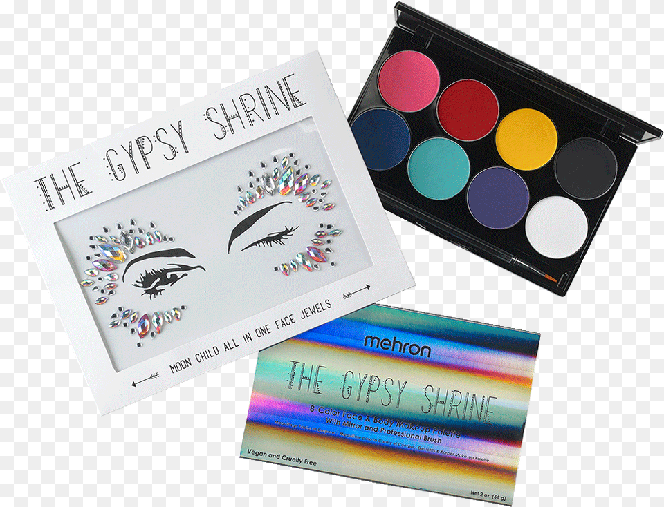 The Gypsy Shrine Face Amp Body Makeup Palette With Jewel Mehron, Paint Container, Business Card, Paper, Text Free Png