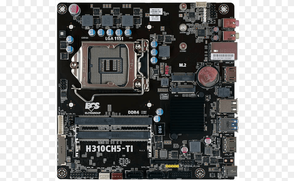 The H310ch5 Ti Has Two So Dimm Slots Supporting Up Coffee Lake Mini Itx Sodimm, Computer Hardware, Electronics, Hardware, Computer Free Transparent Png