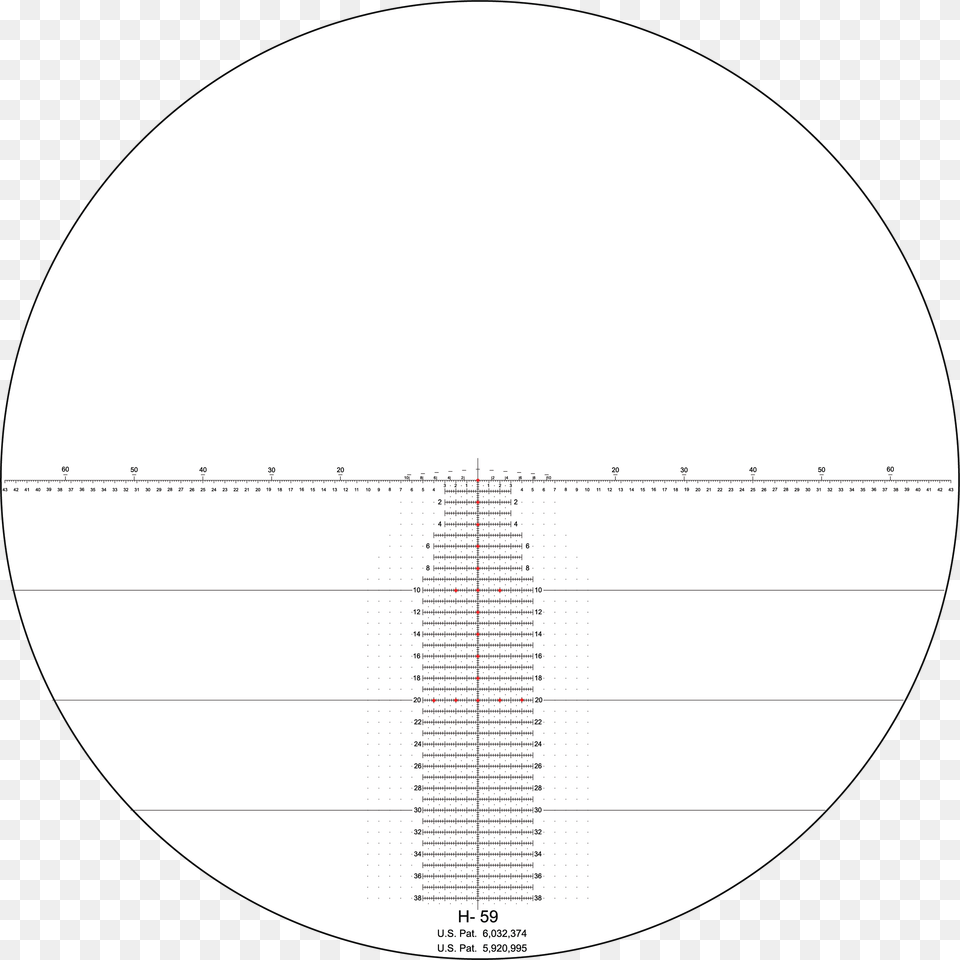 The H59 Reticle Is A Quotfield Tunedquot Version Of Our Circle, Page, Text, Chart, Plot Free Png