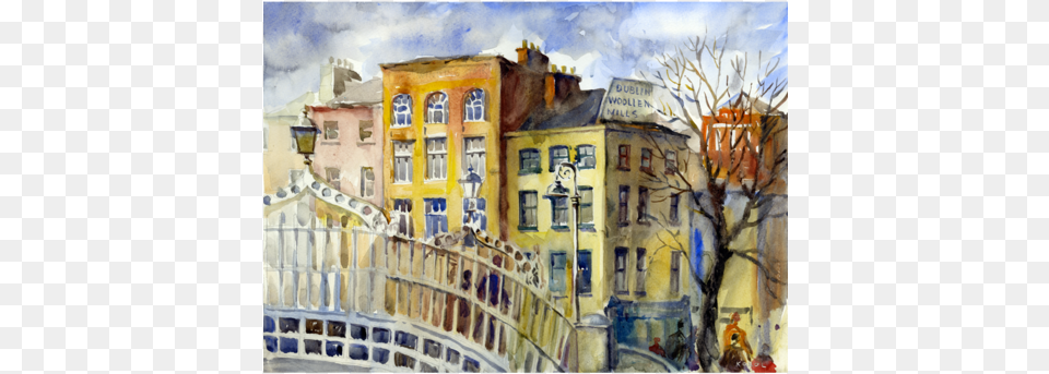 The Ha39penny Bridge Ha Penny Bridge Print, Art, Painting, City, Neighborhood Free Transparent Png