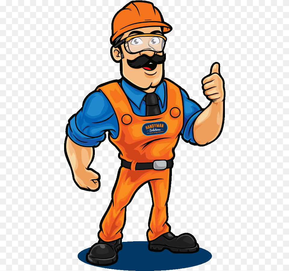 The Handyman Handyman Solutions Flashcard Worker, Person, Vest, Clothing, Hand Free Png Download
