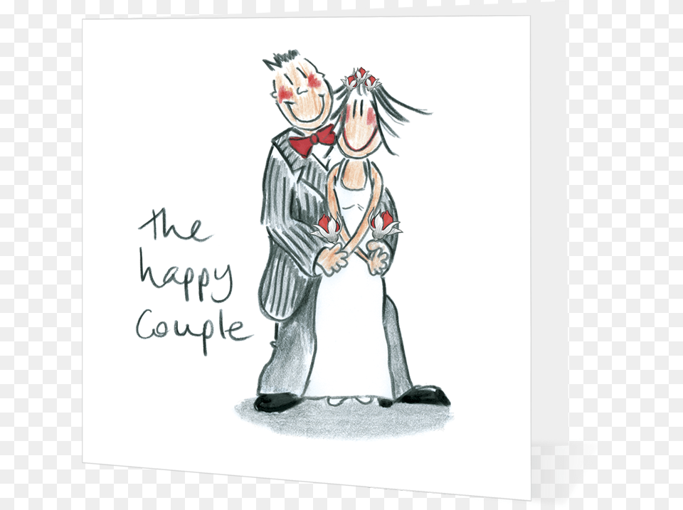 The Happy Wedding Couple Embracing, Book, Comics, Publication, Adult Free Transparent Png