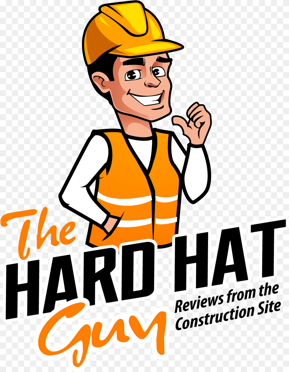 The Hard Hat Guy Construction Gear Reviews Cartoon, Helmet, Clothing, Hardhat, Advertisement Png Image