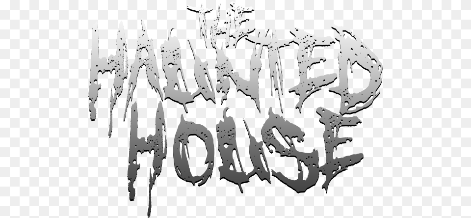 The Haunted House Haunted House Text, Art, Drawing, Person Free Png