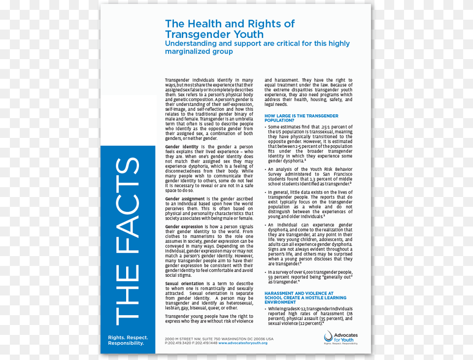 The Health And Rights Of Transgender Youth Document, Advertisement, Page, Poster, Text Free Png Download