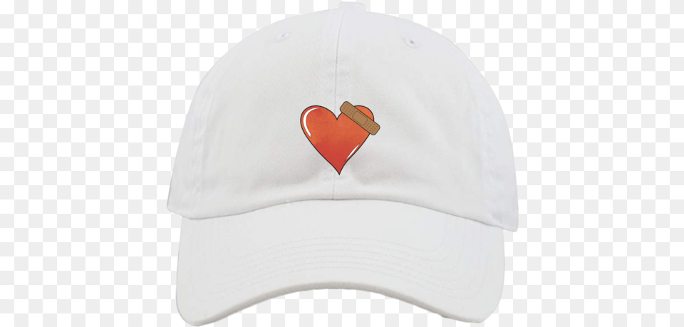 The Heart White Hat Baseball Cap, Baseball Cap, Clothing, Symbol Free Png