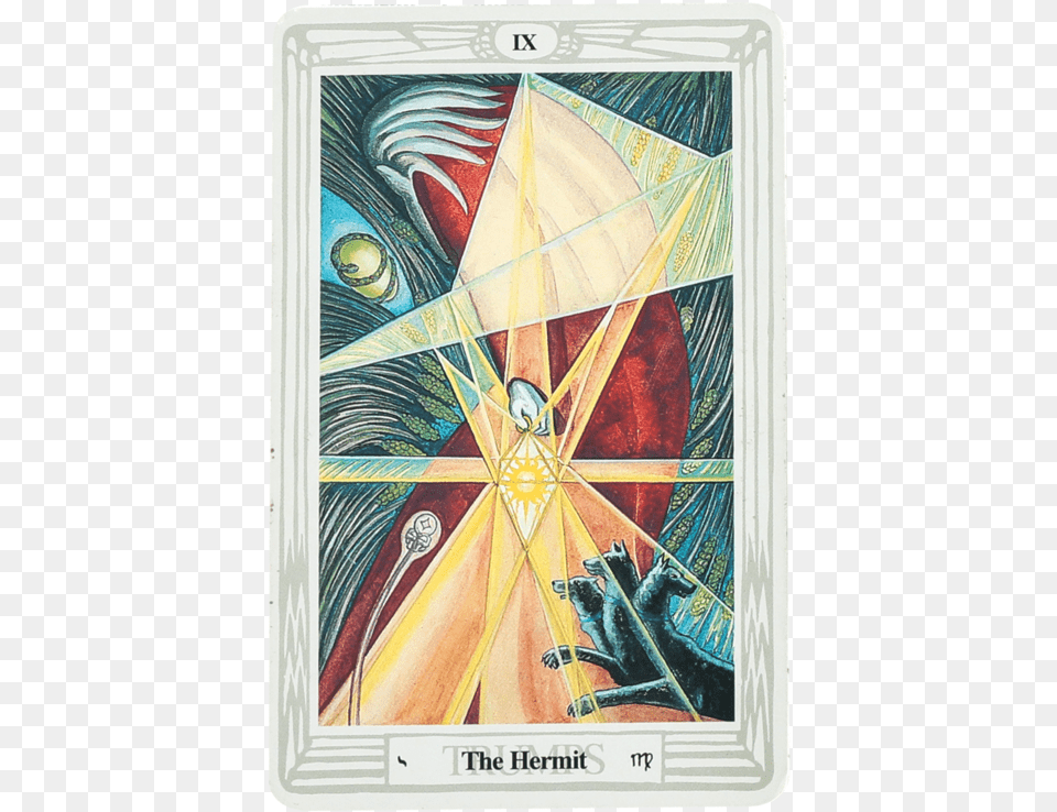 The Hermit Tarot Card From Thoth Tarot Deck Thoth Tarot Hermit, Art, Modern Art, Adult, Bride Free Transparent Png