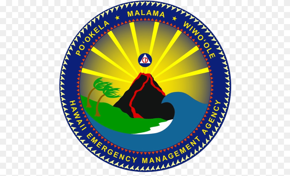 The Hi Ema Official Emblem Hawaii Emergency Management Agency, Outdoors, Nature, Symbol, Mountain Png Image