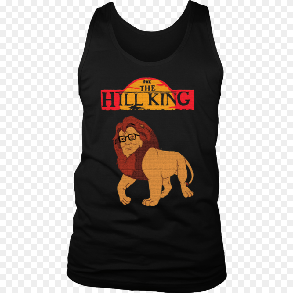 The Hill King Bobby Hill Lion King Style T Shirt T Shirt, Clothing, Tank Top, Animal, Mammal Png Image