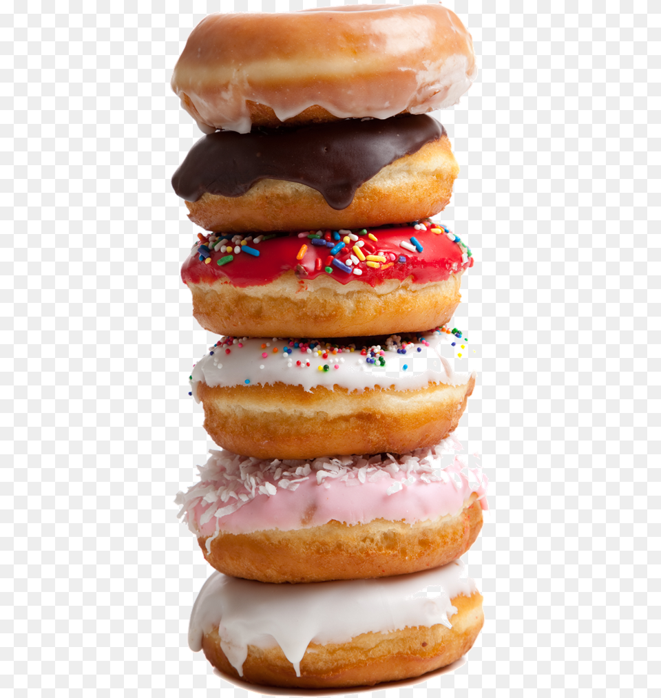 The History Of National Donut Day Stacked Donuts, Burger, Food, Sweets, Bread Free Png