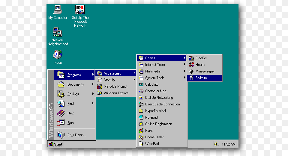 The History Of Start Windows 95 Start Menu, Computer, Electronics, Pc, Screen Free Transparent Png