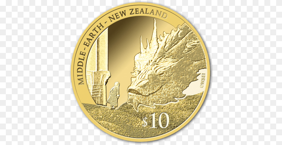 The Hobbit Battle Of Five Armies Premium Gold Coin Hobbit Coin, Money, Person Free Png Download