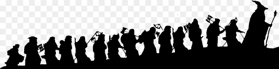 The Hobbit Sagome Gandalf Nani E Bilbo, People, Person, Silhouette, Crowd Free Png