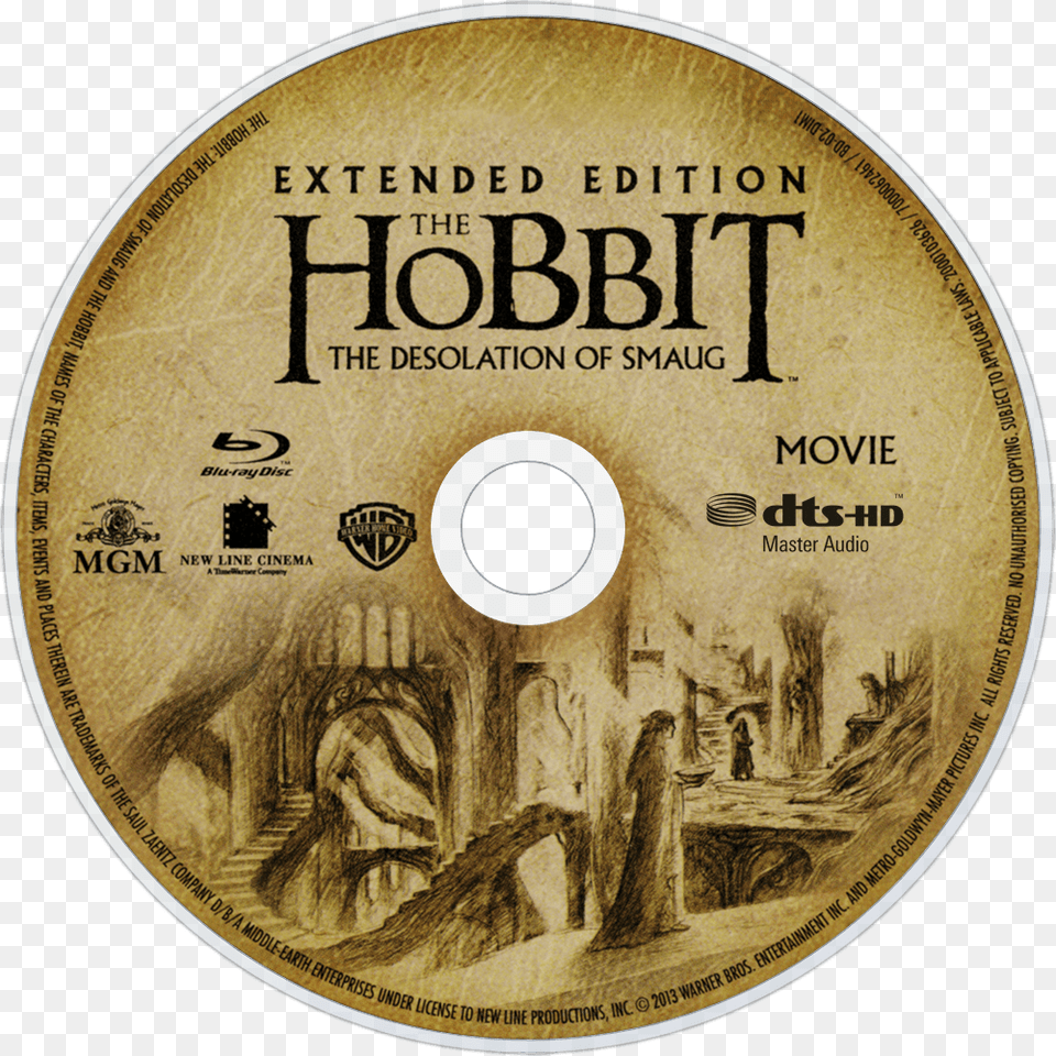 The Hobbit The Desolation Of Smaug Bluray Disc Hobbit Blu Ray Labels, Disk, Dvd, Adult, Bride Png Image