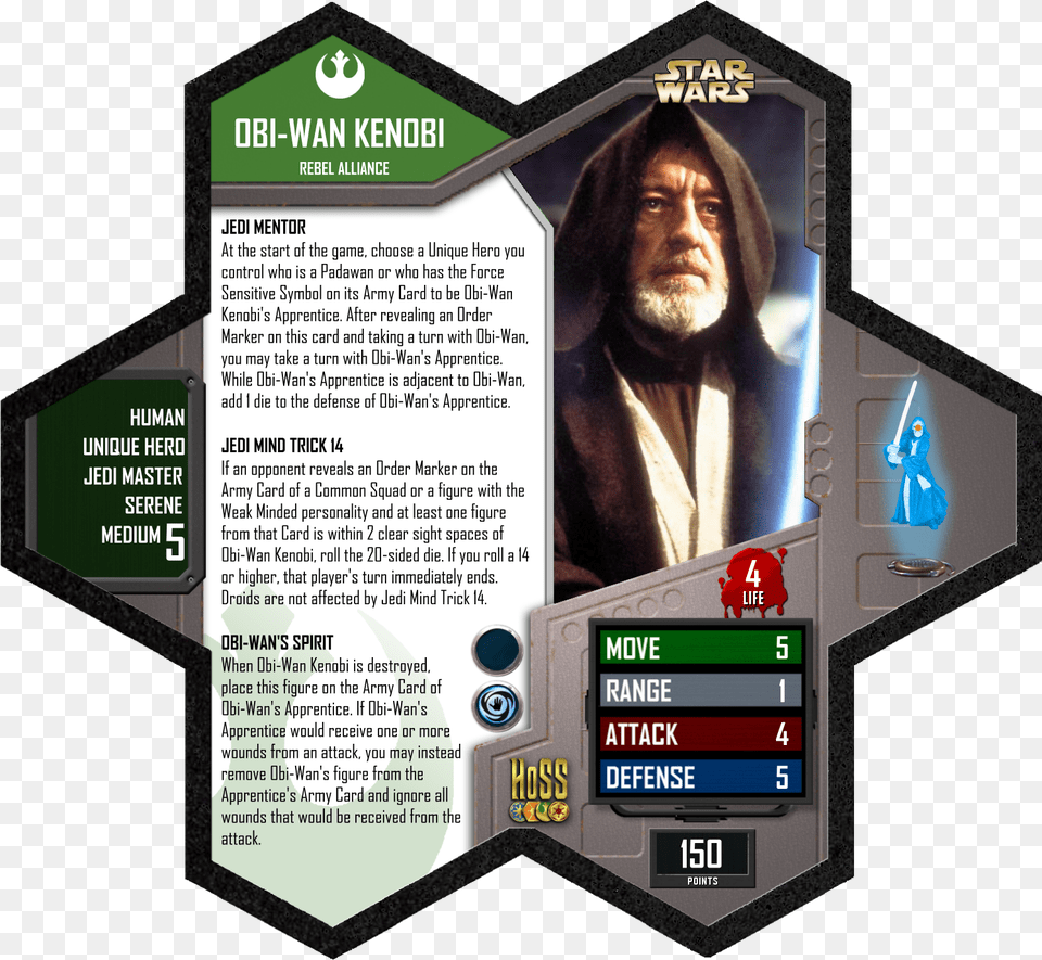 The Holocron Of Obi Wan Kenobi Heroscapers Star Wars Heroscape Cards, Advertisement, Poster, Adult, Male Free Transparent Png