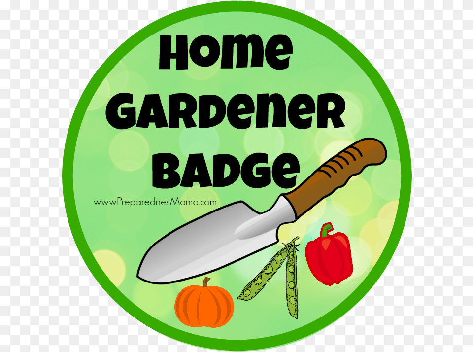 The Home Gardener Badge From The 1954 Girl Scout Handbook Scout Proficiency Badge Gardener, Blade, Knife, Weapon, Device Free Transparent Png