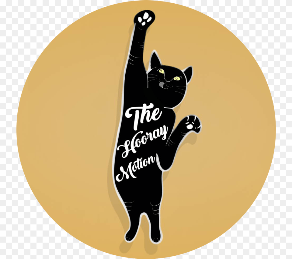 The Hooray Cat Silhouette, Animal, Mammal, Pet Free Png Download