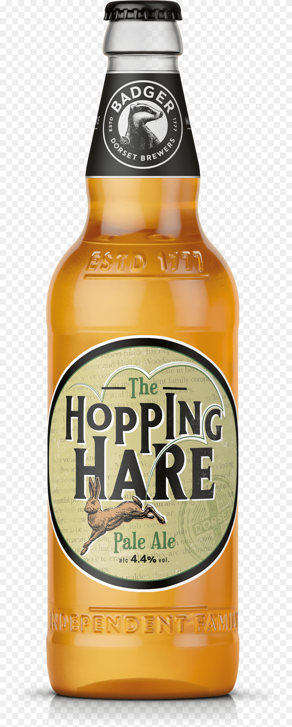 The Hopping Hare Badger The Hopping Hare, Alcohol, Beer, Beer Bottle, Beverage Png Image