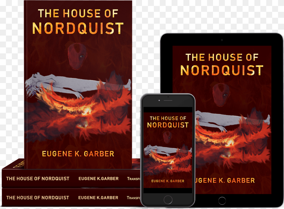 The House Of Nordquist Book Ipad And Iphone Mockup Book Cover, Electronics, Mobile Phone, Phone, Publication Free Transparent Png