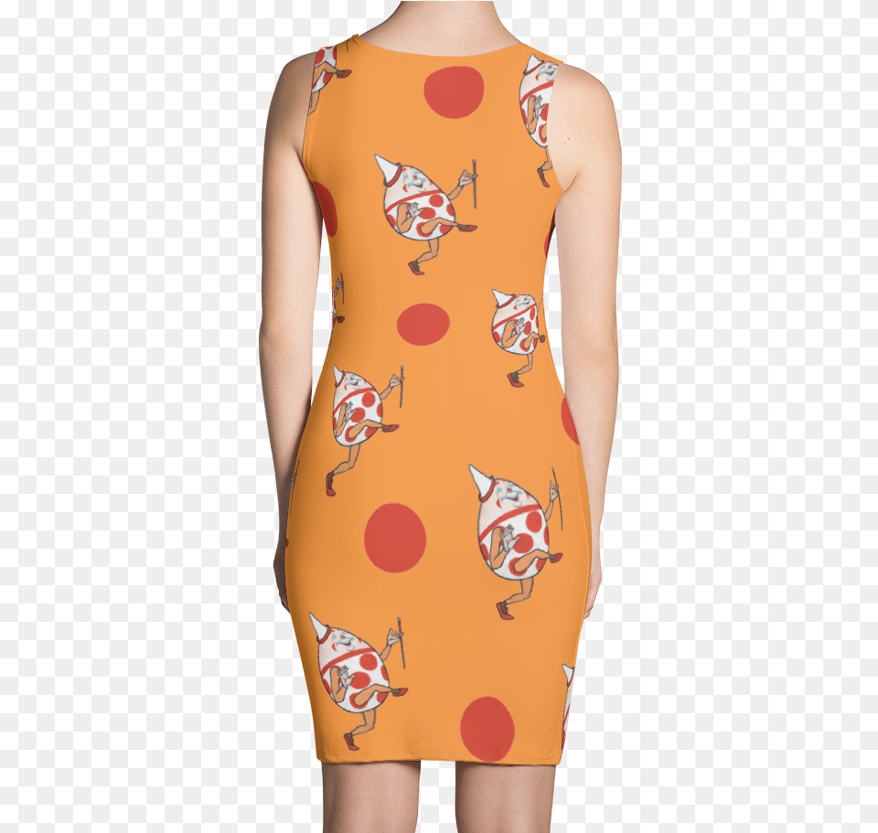 The Humpty Dance Dress In Orange, Adult, Person, Pattern, Woman Png