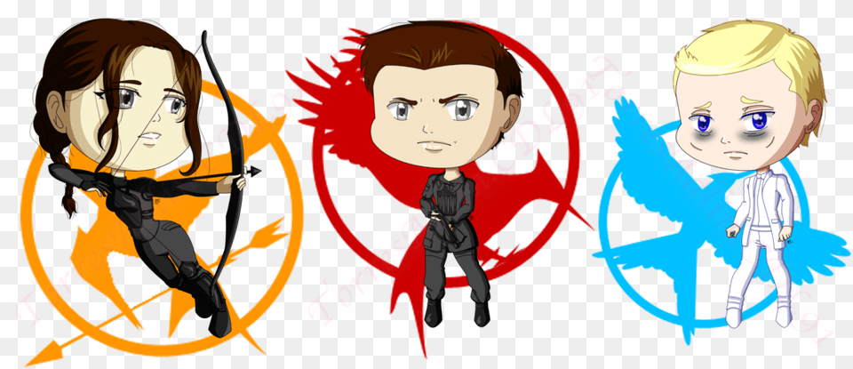 The Hunger Games Chibies, Publication, Book, Comics, Adult Free Transparent Png