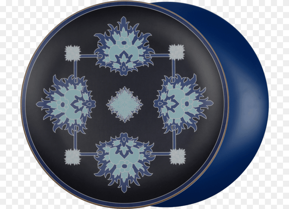 The Hunt Blue Border Laminated Tray Circle, Art, Porcelain, Pottery, Plate Free Png