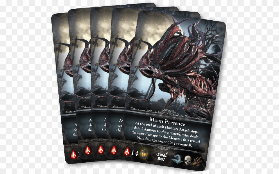 The Hunter39s Nightmare Cmongames Has A Bloodborne Bloodborne Card Game Moon Presence, Advertisement, Poster, Animal, Food Free Png Download