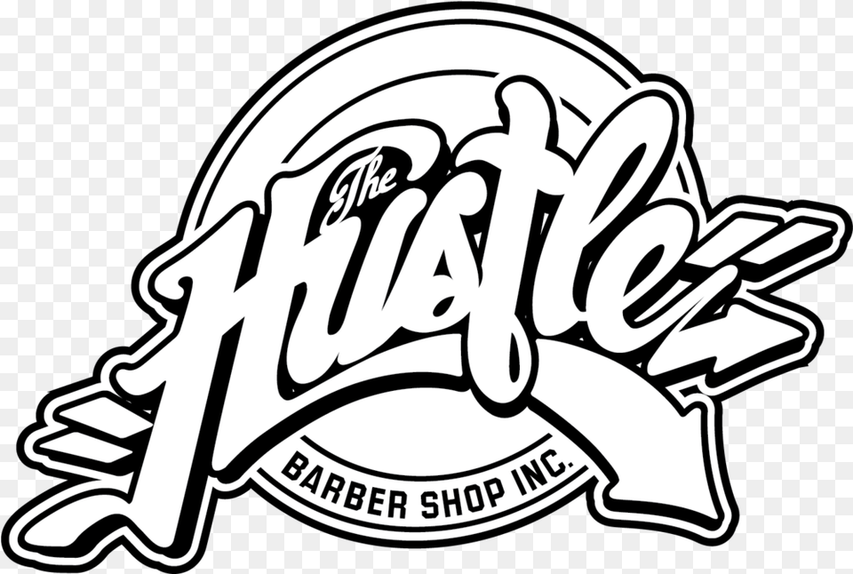The Hustle Barbershop Queens, Logo, Sticker, Text Png