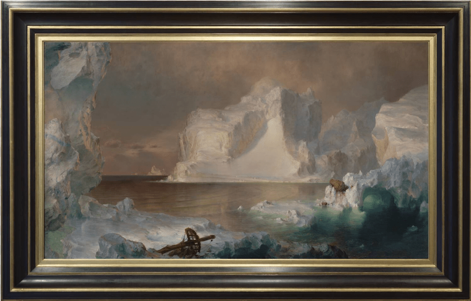 The Icebergs By Frederick Church Frederic Edwin Church The Icebergs, Art, Painting, Outdoors, Nature Png