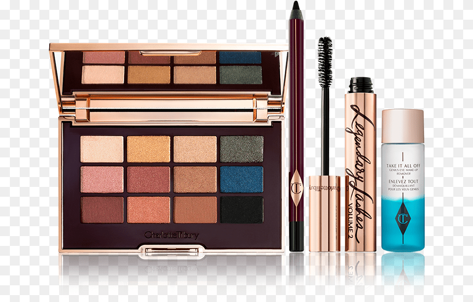 The Icon Eye Look Bundle Open Packshot Charlotte Tilbury The Icon Eyeshadow Palette, Paint Container, Cosmetics, Lipstick, Bottle Free Transparent Png