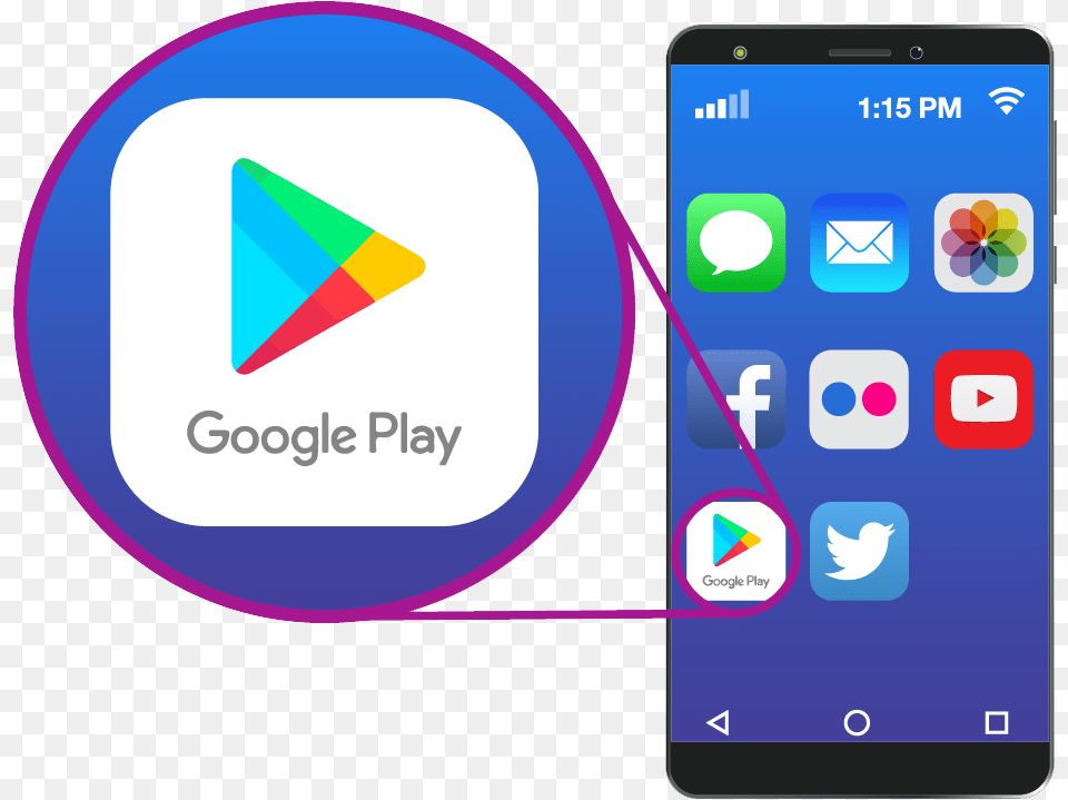 The Icon For The Google Play Store Smartphone, Electronics, Mobile Phone, Phone Free Png Download