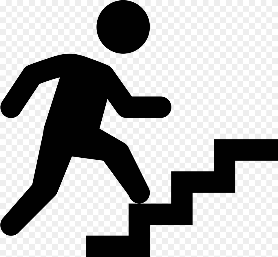 The Icon For Wakeup Hill On Stairs Dribble Basketball, Gray Free Png