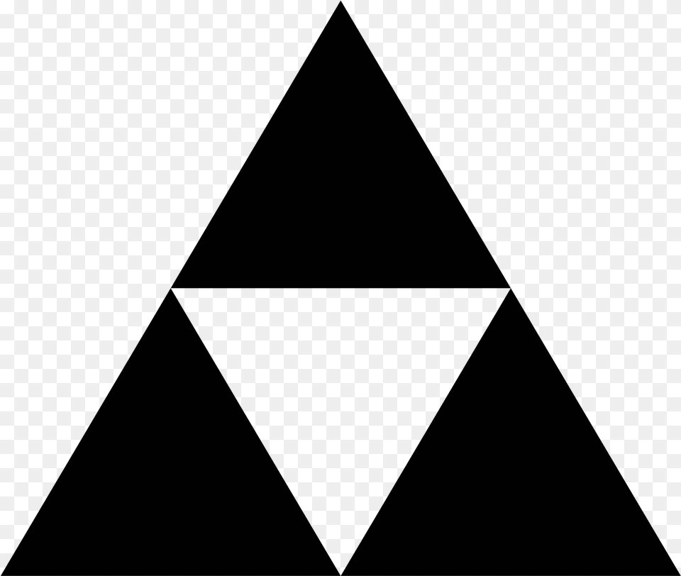 The Icon Is A Depiction Of The Triforce A Game Element Sierpinski Triangle First Iteration, Gray Free Png Download