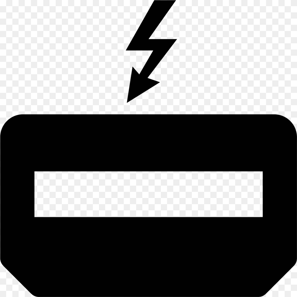 The Icon Is A Logo Of Thunderbolt, Gray Free Png Download