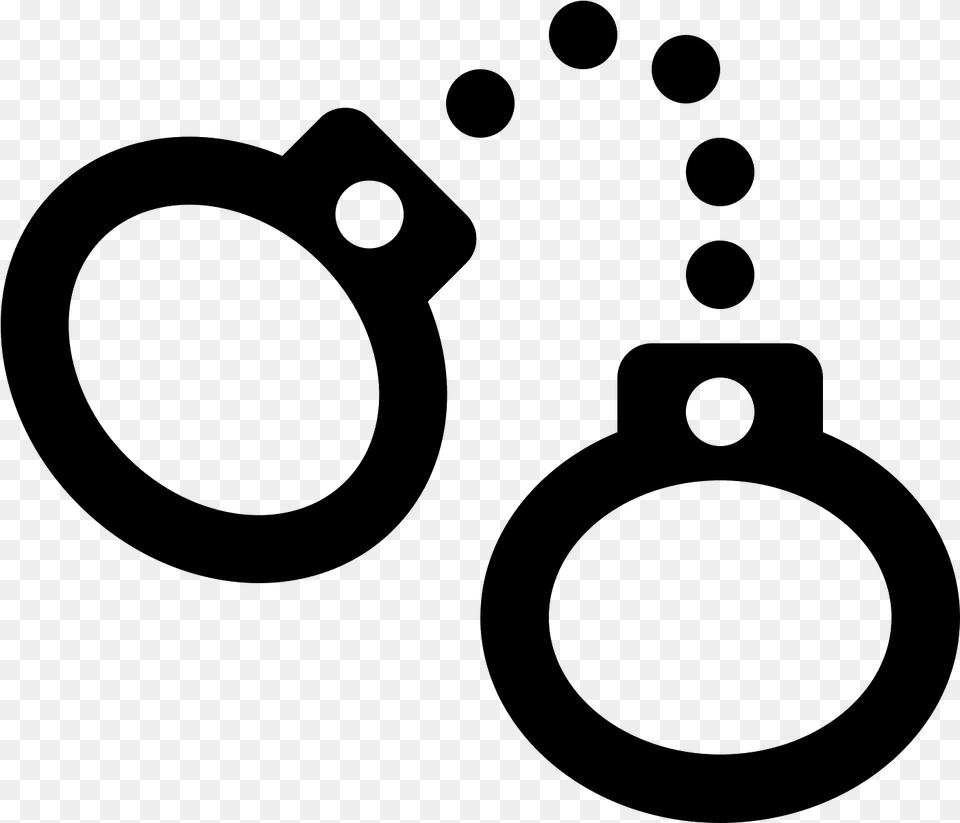 The Icon Is A Picture Of Handcuffs Esposas Emoji, Gray Free Transparent Png