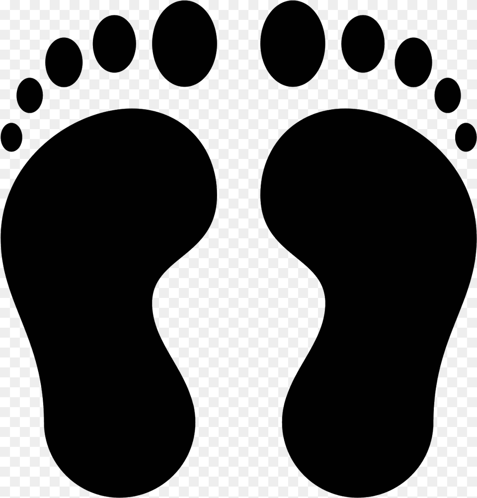 The Icon Is A Right Shoe Print Footprints Clipart, Gray Free Png Download