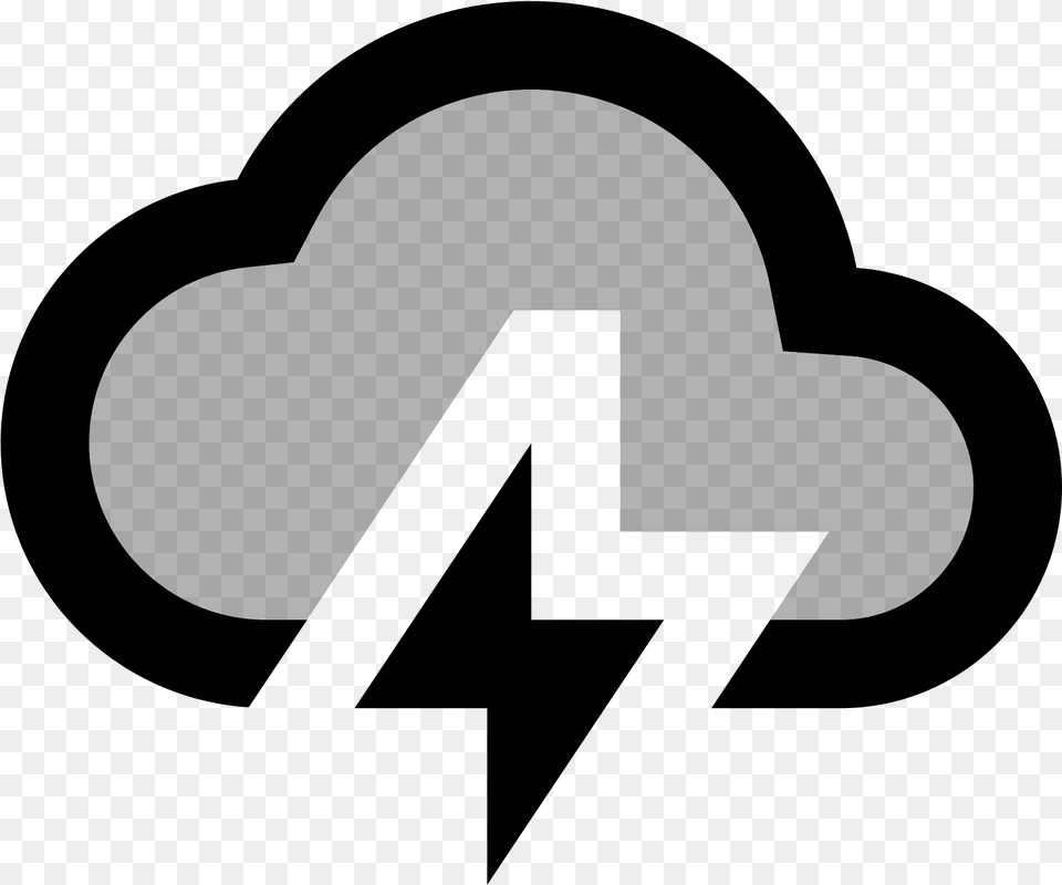 The Icon Is A Stylized Depiction Of A Storm Cloud, Gray Free Transparent Png