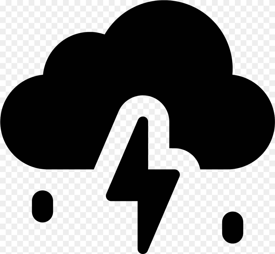The Icon Is A Stylized Depiction Of A Storm Cloud Clipart Lightning Cloud White, Gray Png Image