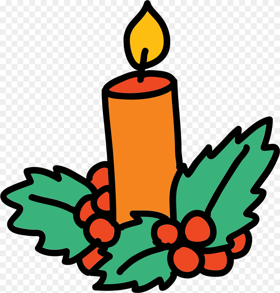 The Icon Is Of A Christmas Candle Sitting In Small Icon Lilin Animasi, Dynamite, Weapon Free Png Download