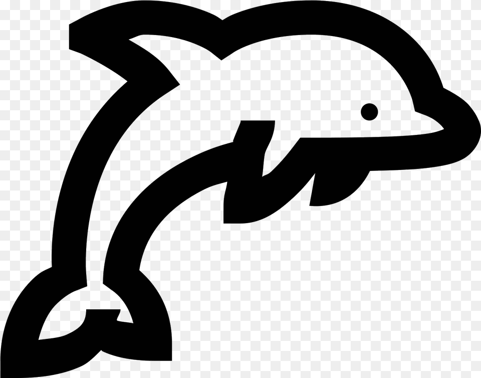 The Icon Is Of A Dolphin Dolphin, Gray Png Image