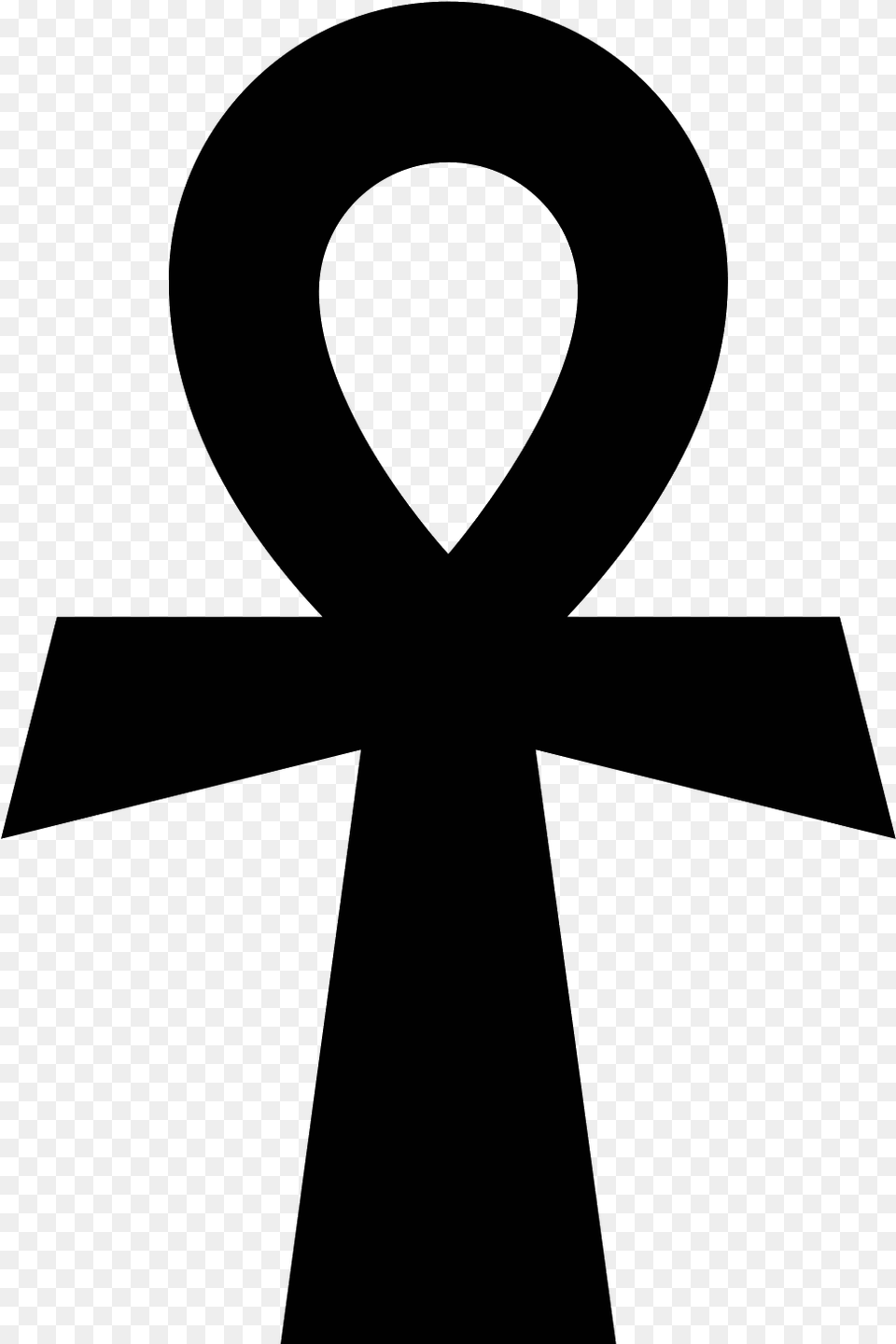 The Icon Is Shaped Like A Cross Ankh Symbol, Gray Png Image